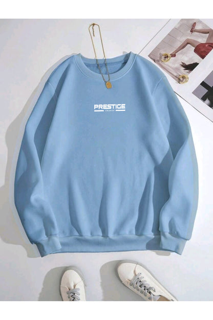 PRESTIGE Oversize Kalıp Bisiklet Yaka Sweatshirt