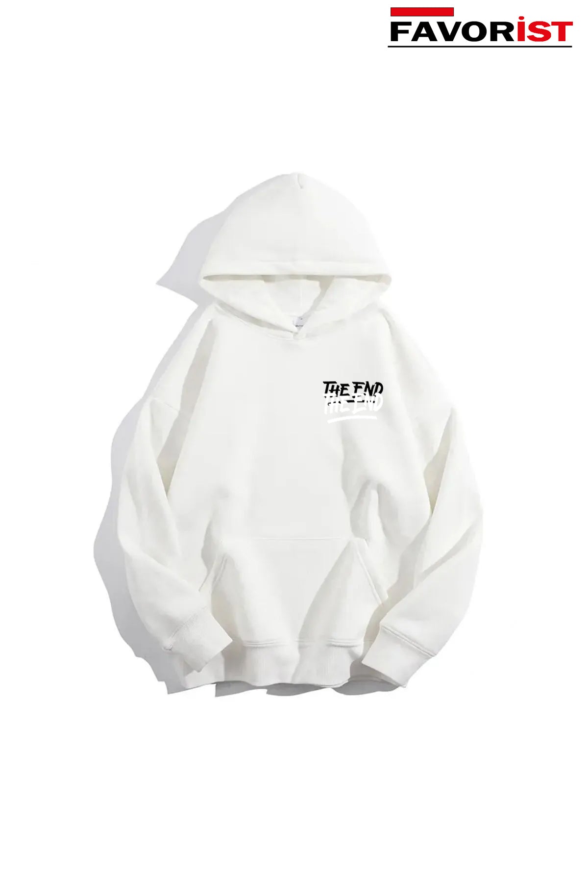THE END Baskılı UNİSEX Kapşonlu Sweatshirt