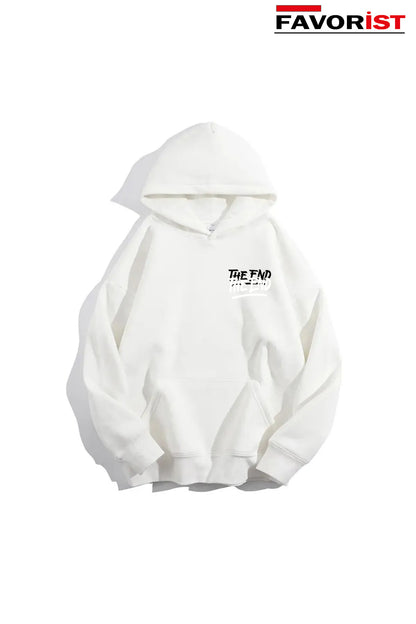 THE END Baskılı UNİSEX Kapşonlu Sweatshirt