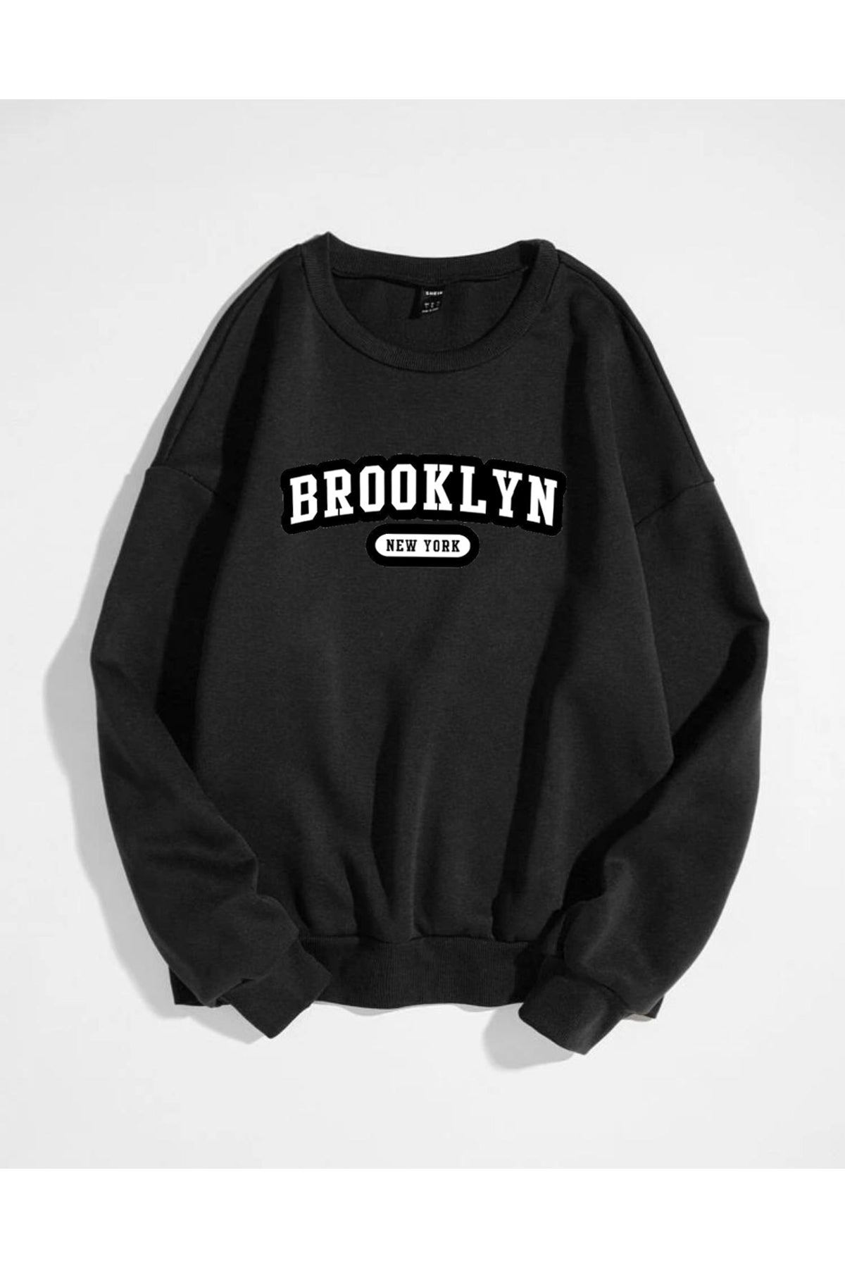 Brooklyn New York Sweatshirt Baskılı Bisiklet Yaka Unisex