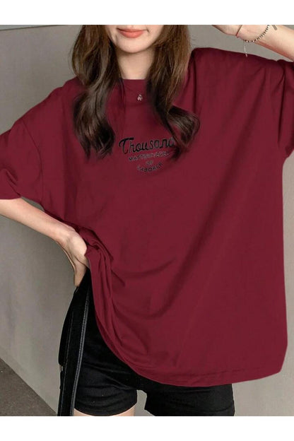 Thousand Baskılı Pamuklu Kısa Kol (Oversize) Tshirt