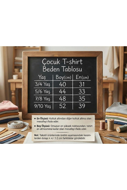 3'lü Paket Hope Kalpler Baskılı Çocuk Pamuklu Tshirt