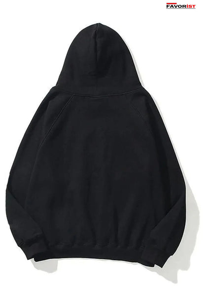 FREEDOM Baskılı Oversize Kapşonlu Sweatshirt