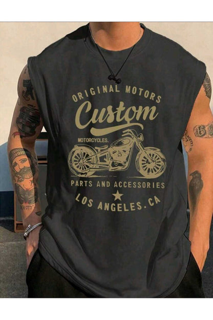 MOTORS CUSTOM Sıfır Kol Tişört T-shirt