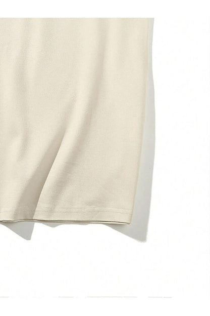 Erkek Sıfır Kol Baskısız Giyim Spor Giyim Oversize T-SHİRT