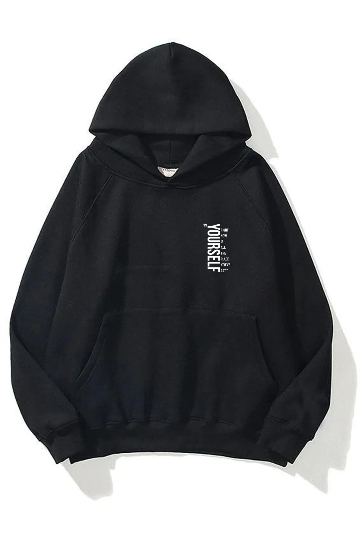 YOURSELF Baskılı Oversize Kapşonlu HOODİE Sweatshirt