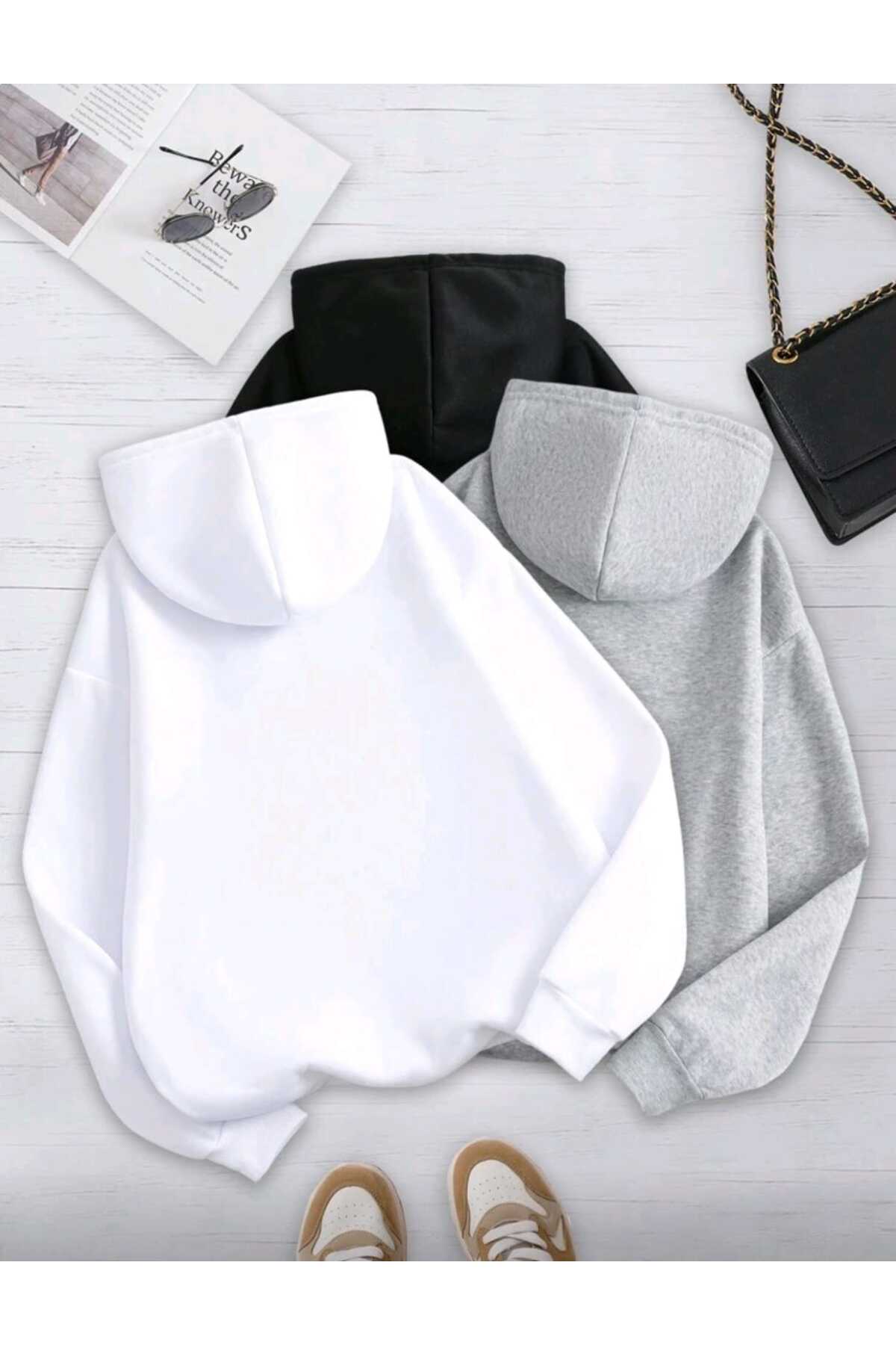 The Sprit Of Competition Baskılı 3 Adet Kapşonlu Yeni Sezon Unisex