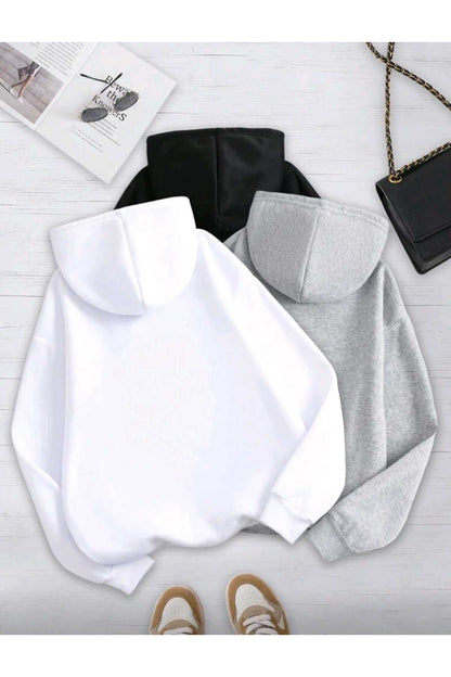 The Sprit Of Competition Baskılı 3 Adet Kapşonlu Yeni Sezon Unisex