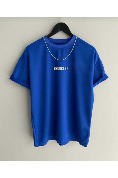 Brooklyn Minimal Baskılı Pamuk Unisex Kısa Kol Tshirt