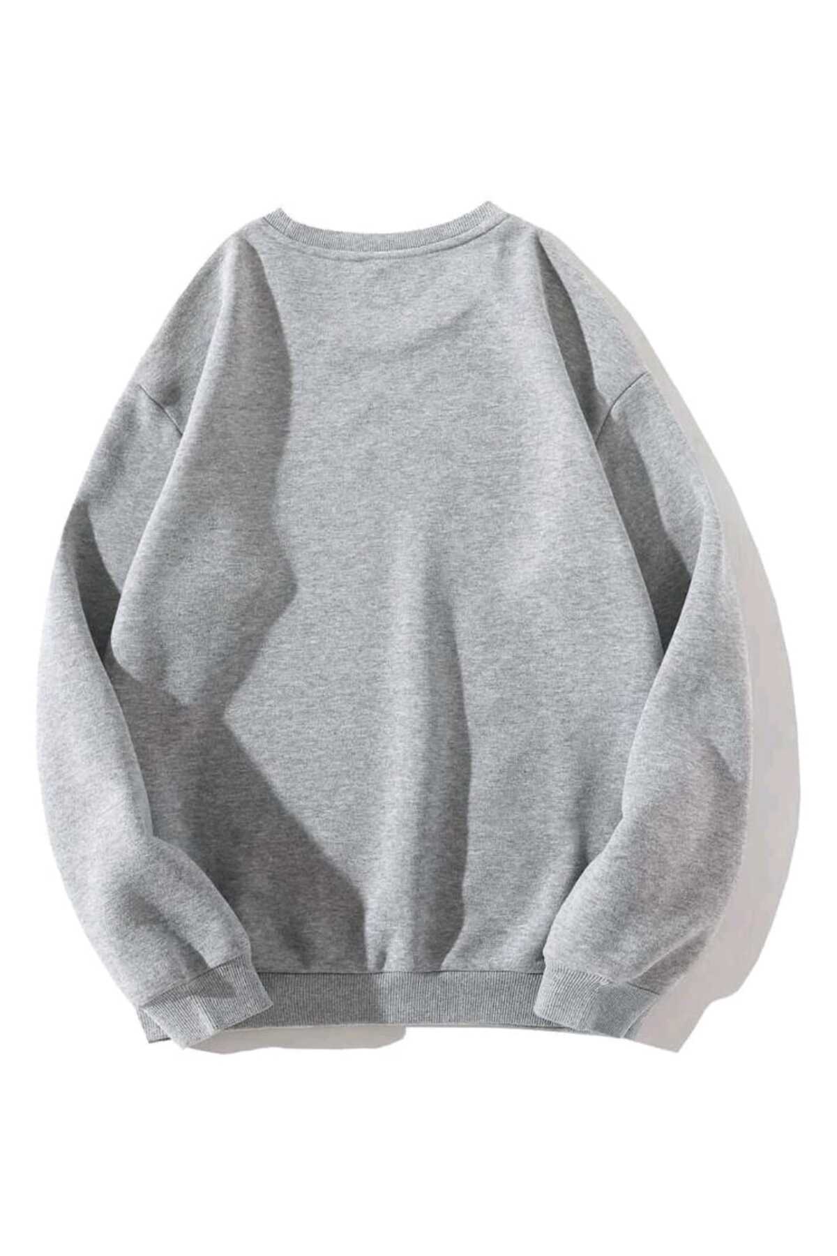 Bisiklet Yaka Sweatshirt Oversize