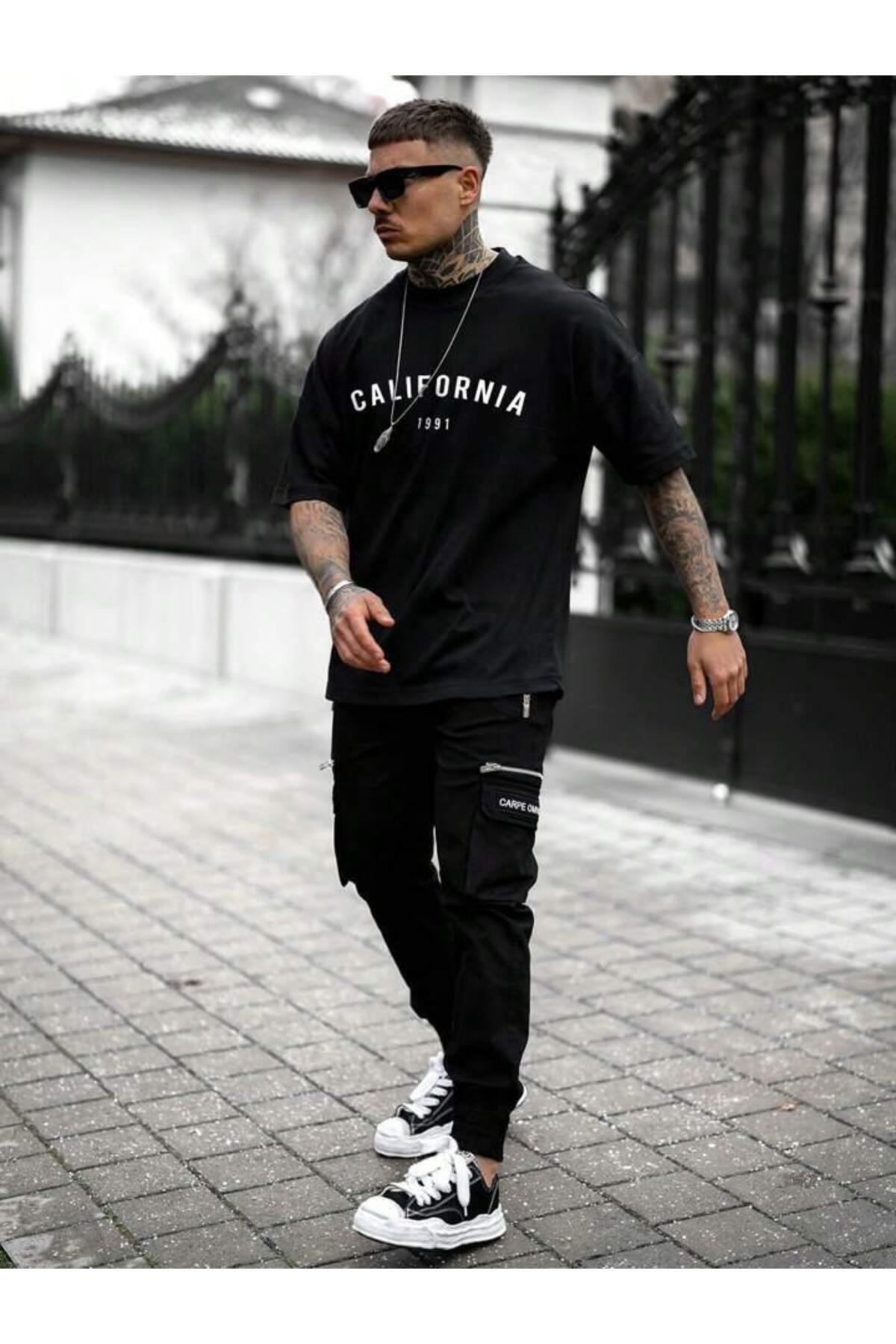California 1991 Baskılı Erkek Tshirt ( Menswear)
