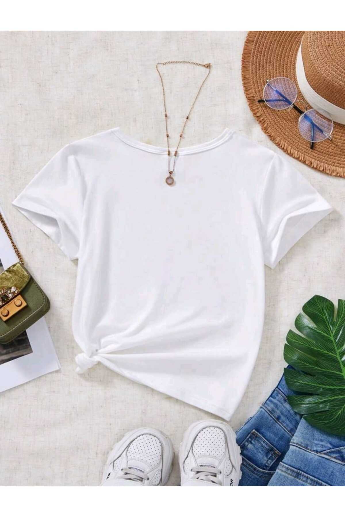 Çocuk Karışık Baskılı Bisiklet Yaka Pamuklu T-shirt