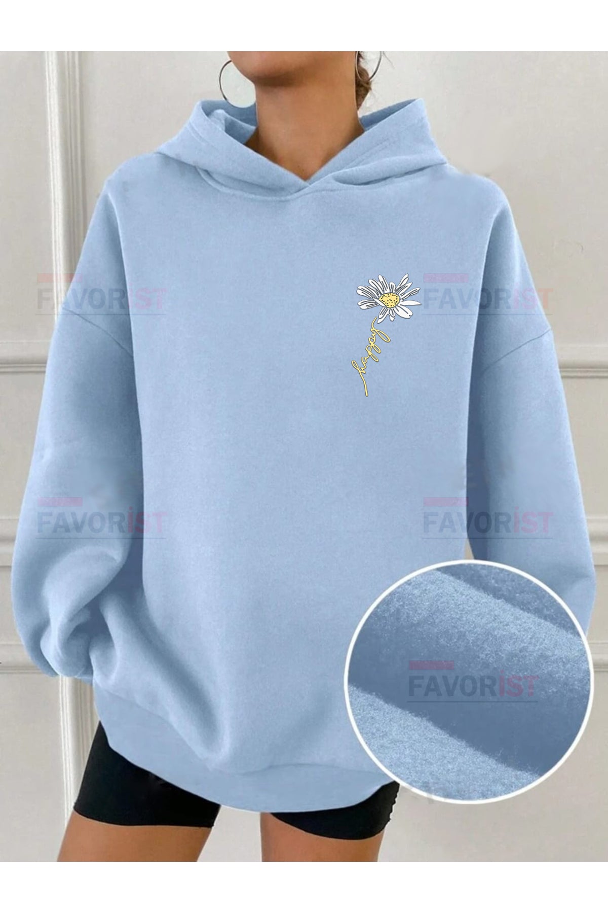 Oversize Kapüşonlu (PAPATYA) Sweatshirt