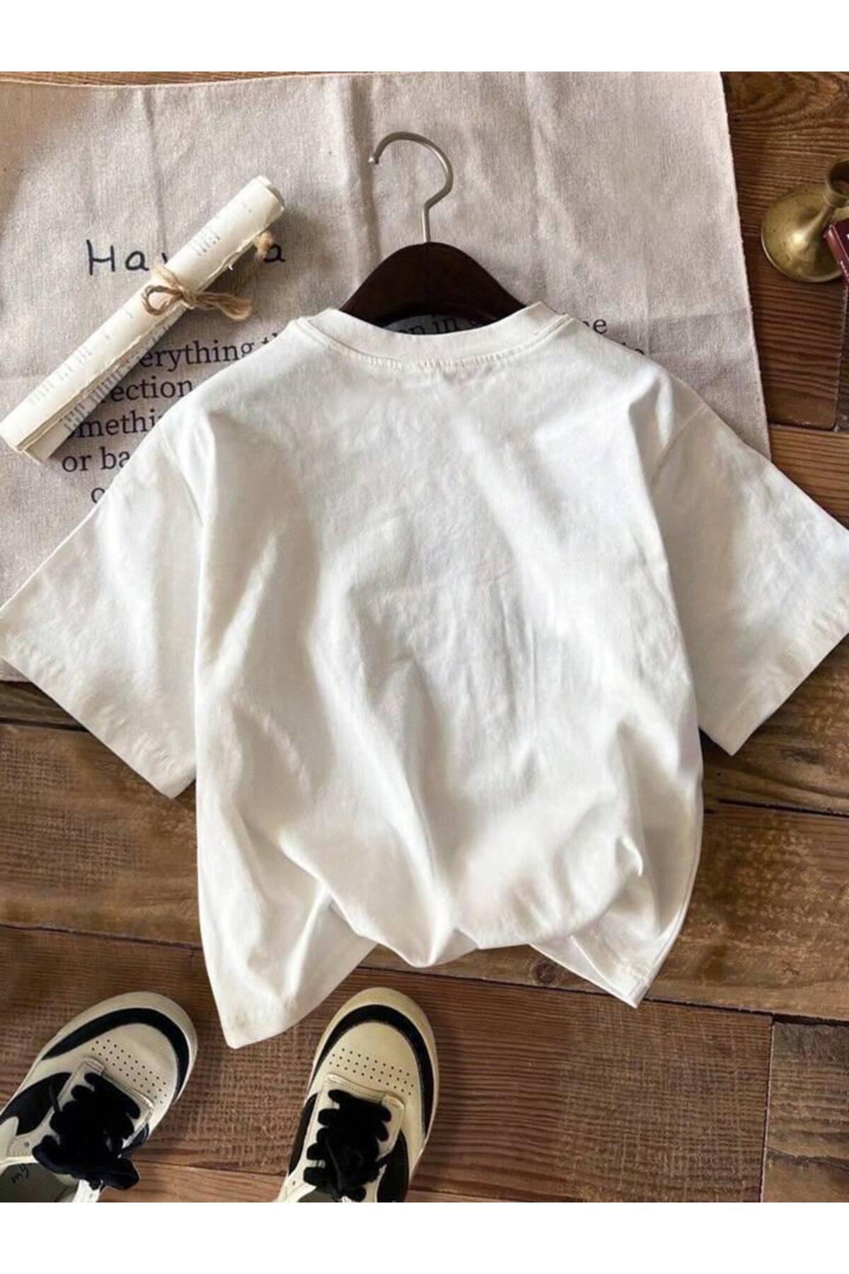 NEW YORK EXTRA BASKILI Pamuklu Kısa Kol (Oversize) Tshirt