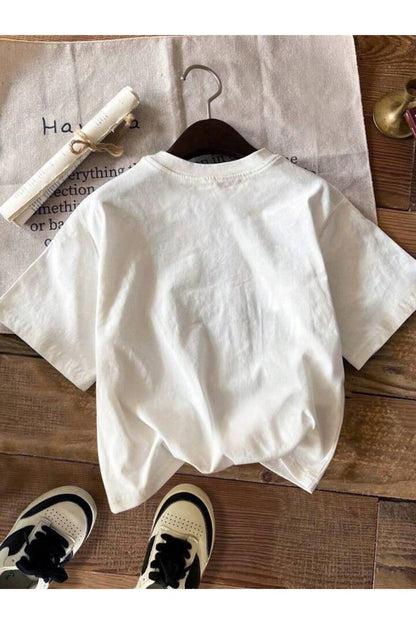 NEW YORK EXTRA BASKILI Pamuklu Kısa Kol (Oversize) Tshirt