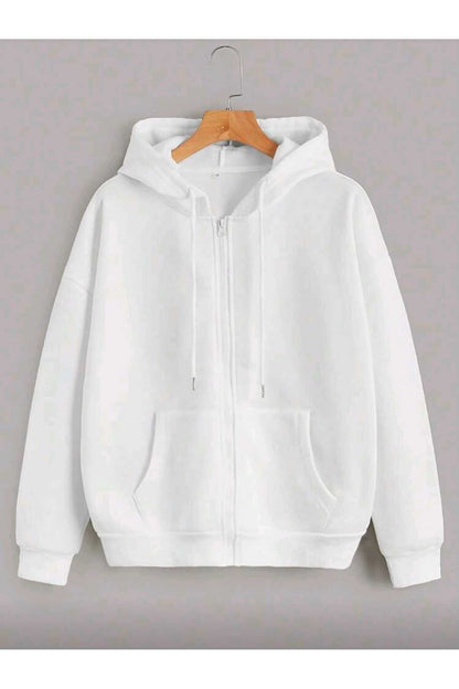 Fermuarlı Kalın Kışlık Şardonlu Unisex Sweatshirt