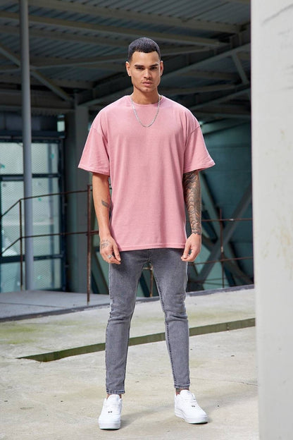 Oversize Düz Baskısız Spor Tshirt