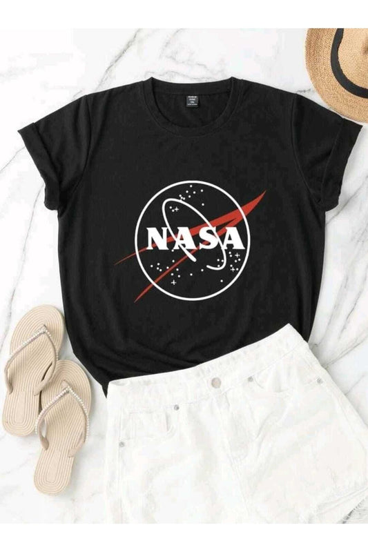 Oversize Siyah T-shirt Baskılı