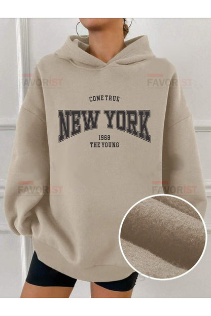 Oversize Kapüşonlu (COME TRUE NEW YORK) Sweatshirt
