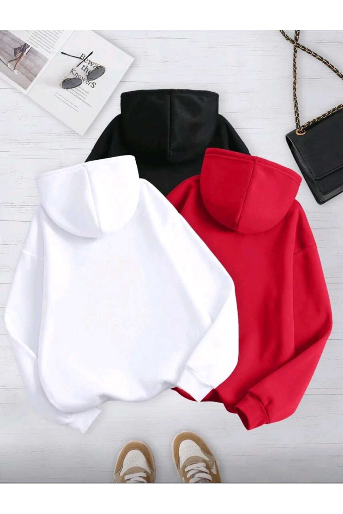 The Sprit Of Competition Baskılı 3 Adet Kapşonlu Yeni Sezon Unisex