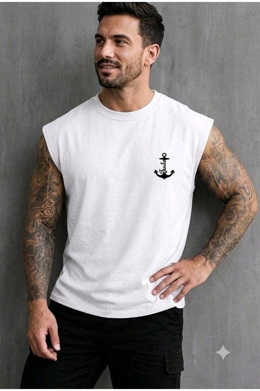 Sıfır Kol FAMİLİE Çapa Erkek T-shirt