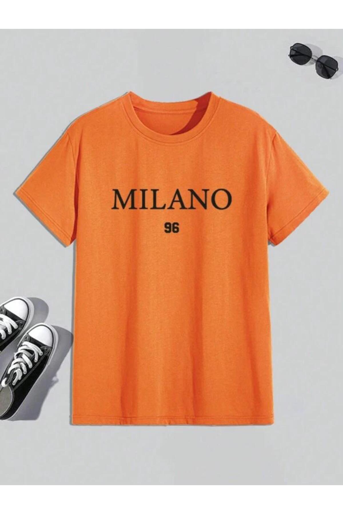 MILANO Baskılı Pamuklu Kısa Kol (Oversize) Tshirt