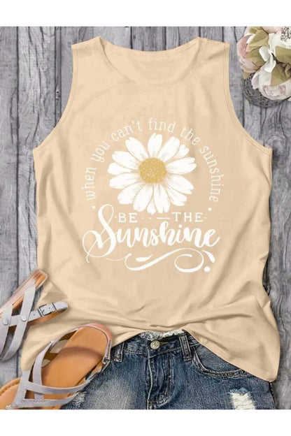BE THE SUNSHİNE Kadın Pamuklu Kolsuz (Omuzu Açık) Yazlık T-shirt