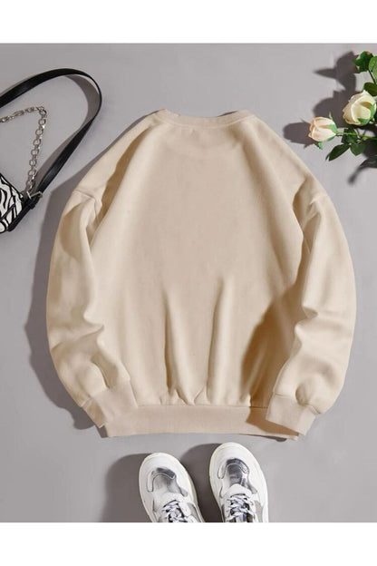 Unısex Baskılı Bisiklet Yaka Sweatshirt Hoodie Be Kınd