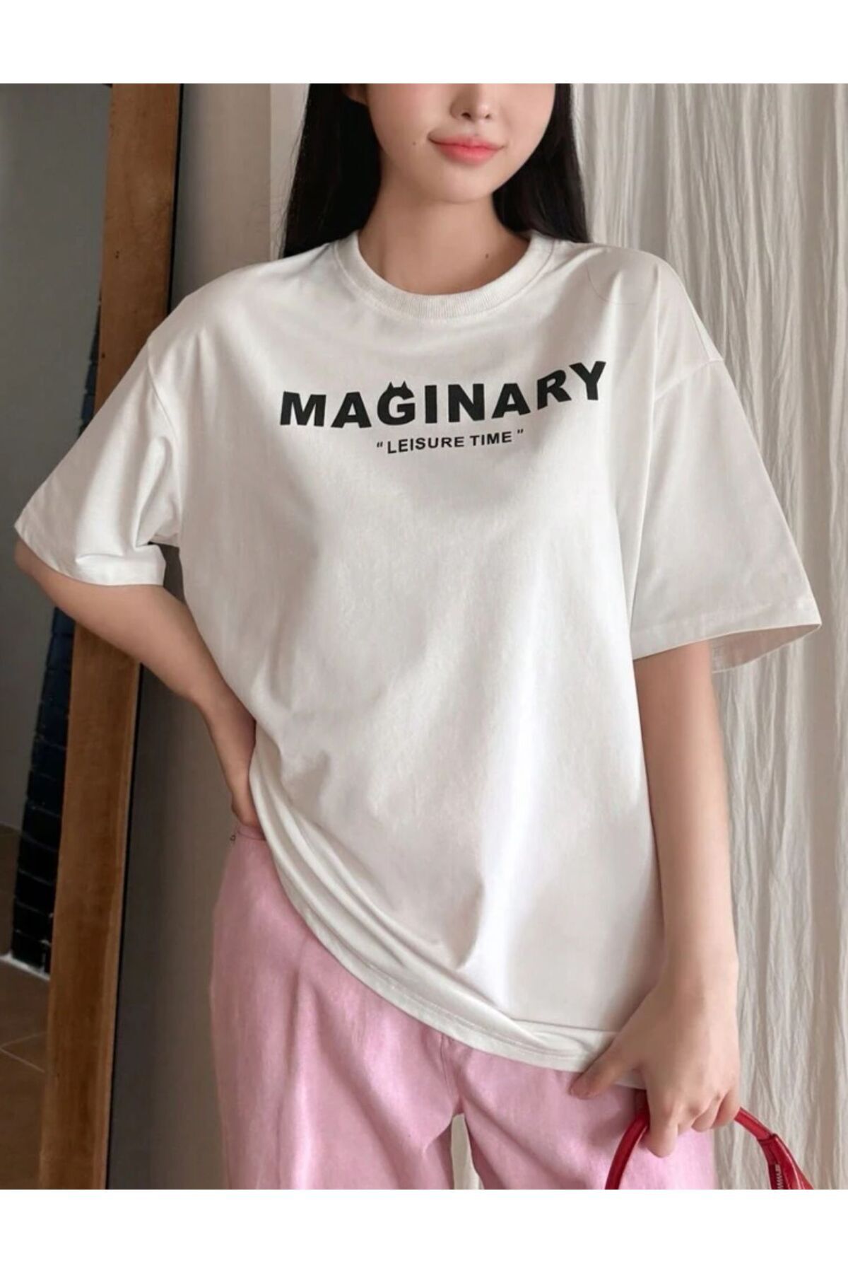 MAGINARY Baskılı Pamuklu Kısa Kol (Oversize) Tshirt