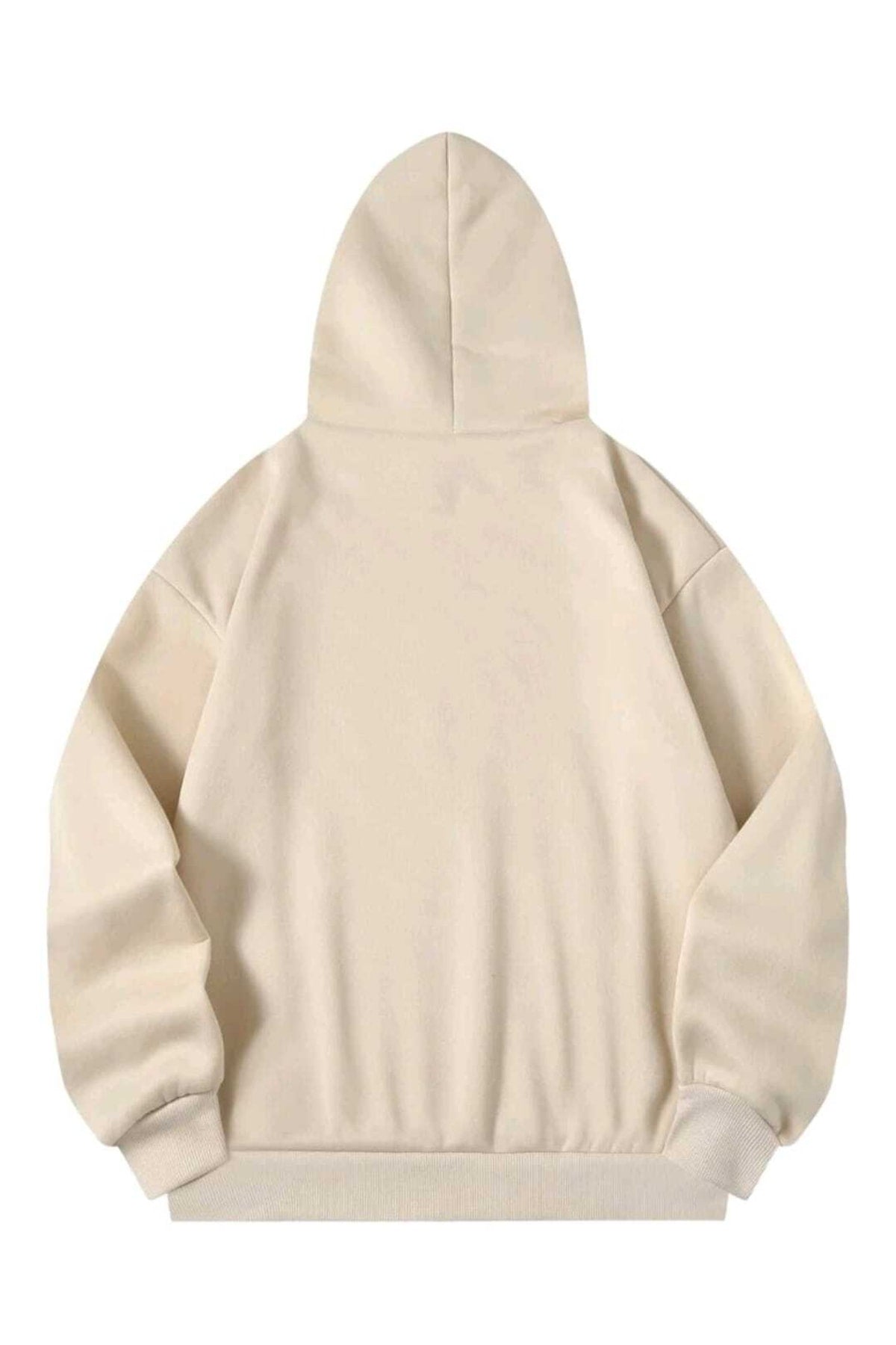 Unisex Düz Baskısız Pamuklu Hoodie Spor Sweatshirt
