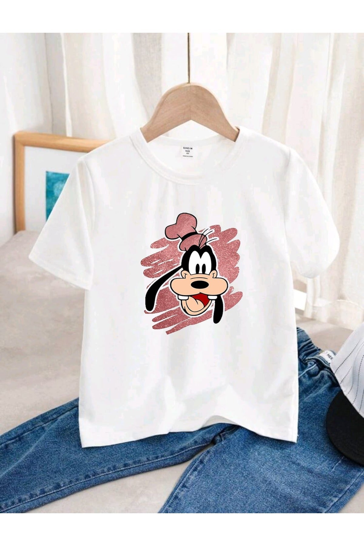 Çocuk Beyaz Tshirt Çeşitli Karışık MİX Baskılı Bisiklet Yaka Pamuklu T-shirt