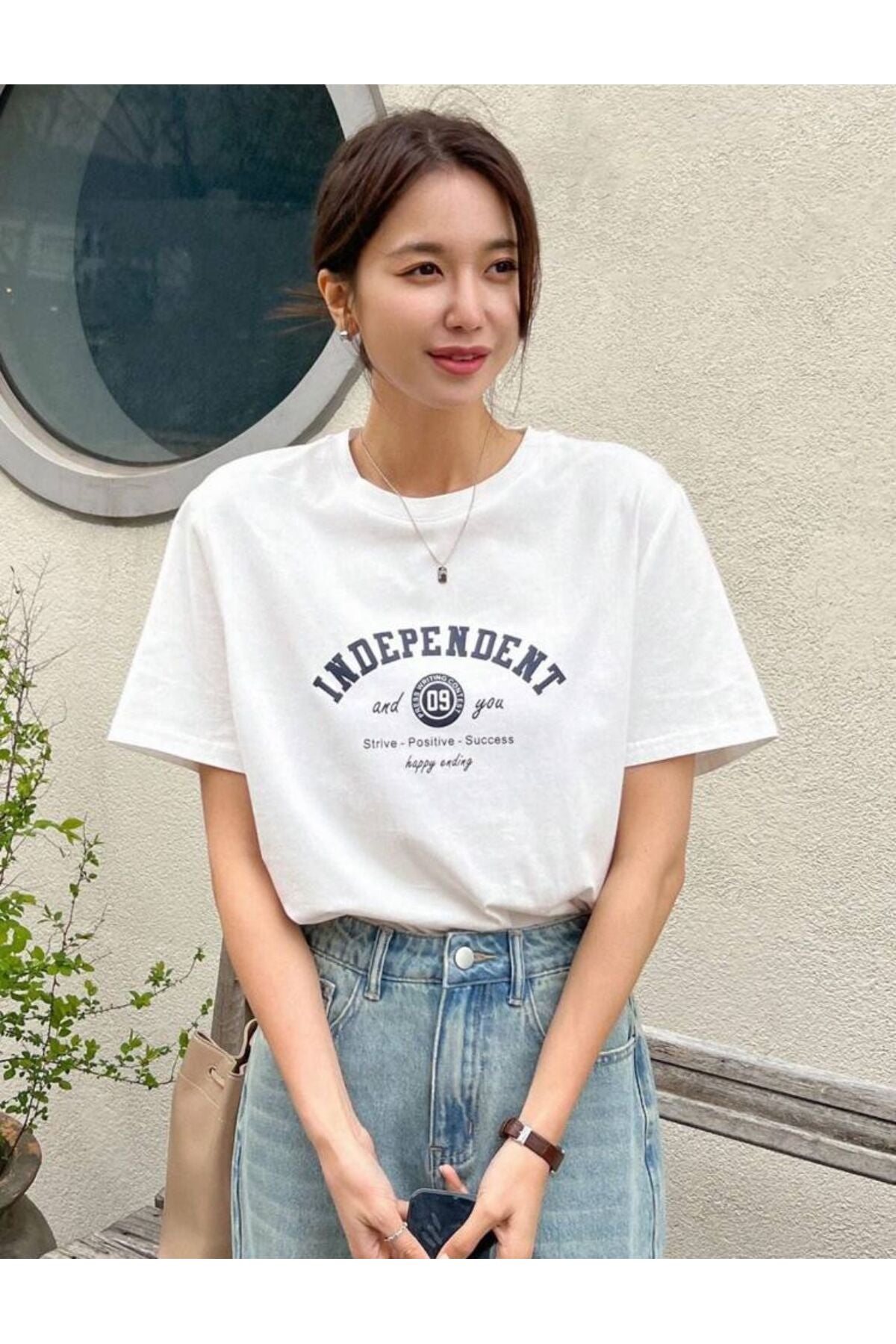 INDEPENDENT Baskılı Pamuklu Kısa Kol (Oversize) Tshirt