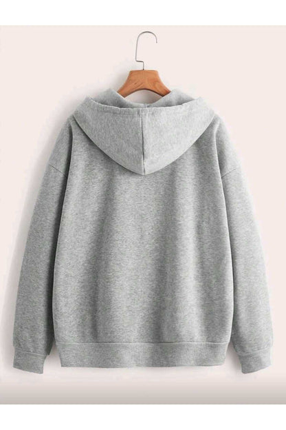 Fermuarlı Kalın Kışlık Şardonlu Unisex Sweatshirt