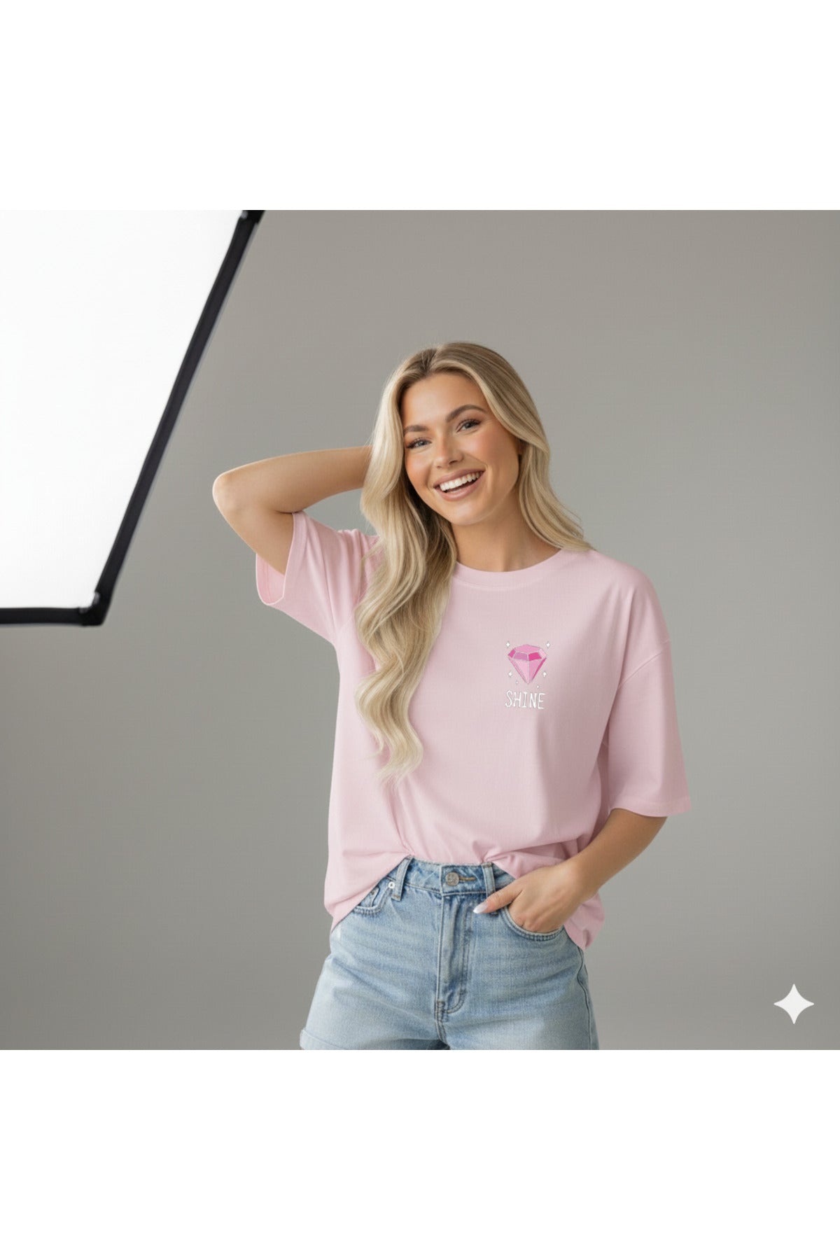 ELMAS SHINE Baskılı Kadın Tshirt