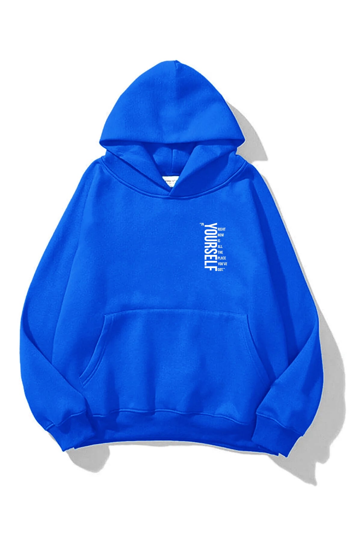 YOURSELF Baskılı Oversize Kapşonlu HOODİE Sweatshirt