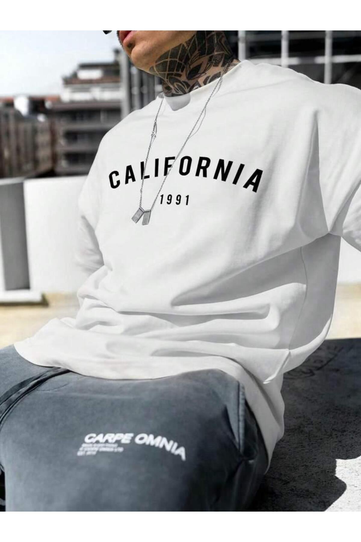 California 1991 Baskılı Erkek Tshirt ( Menswear)