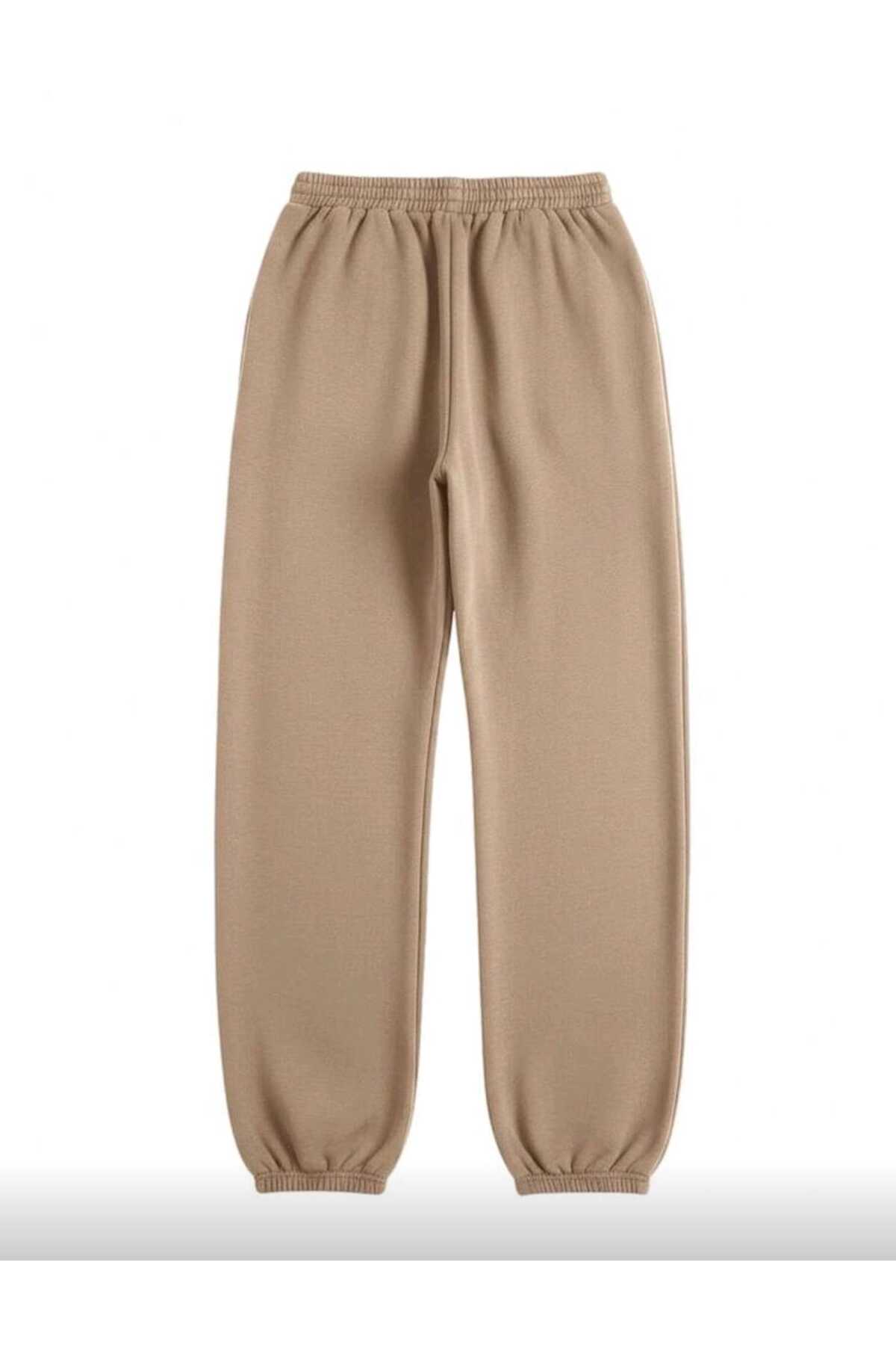 Soft Eşofman Altı Paçası Lastikli Şardonlu Unisex
