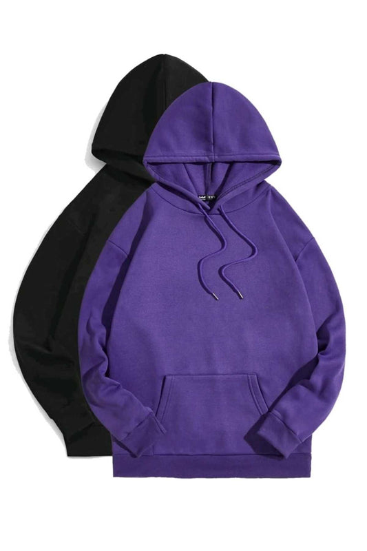 2'li Paket Sweatshirt Hoodie Spor Oversize Kapşonlu