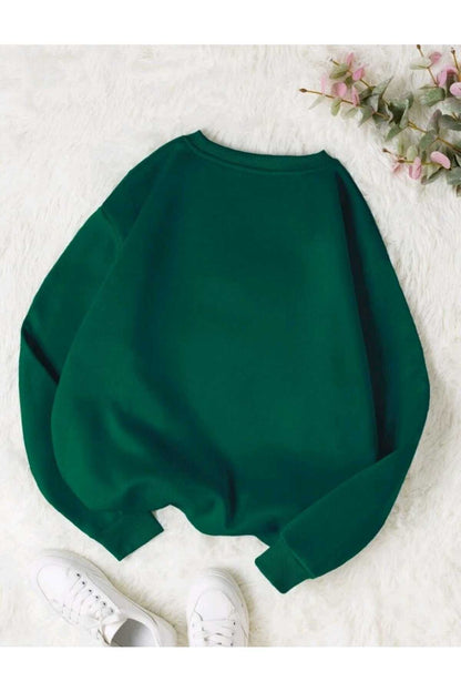 Sweatshirt Sunshine Baskılı Bisiklet Yaka