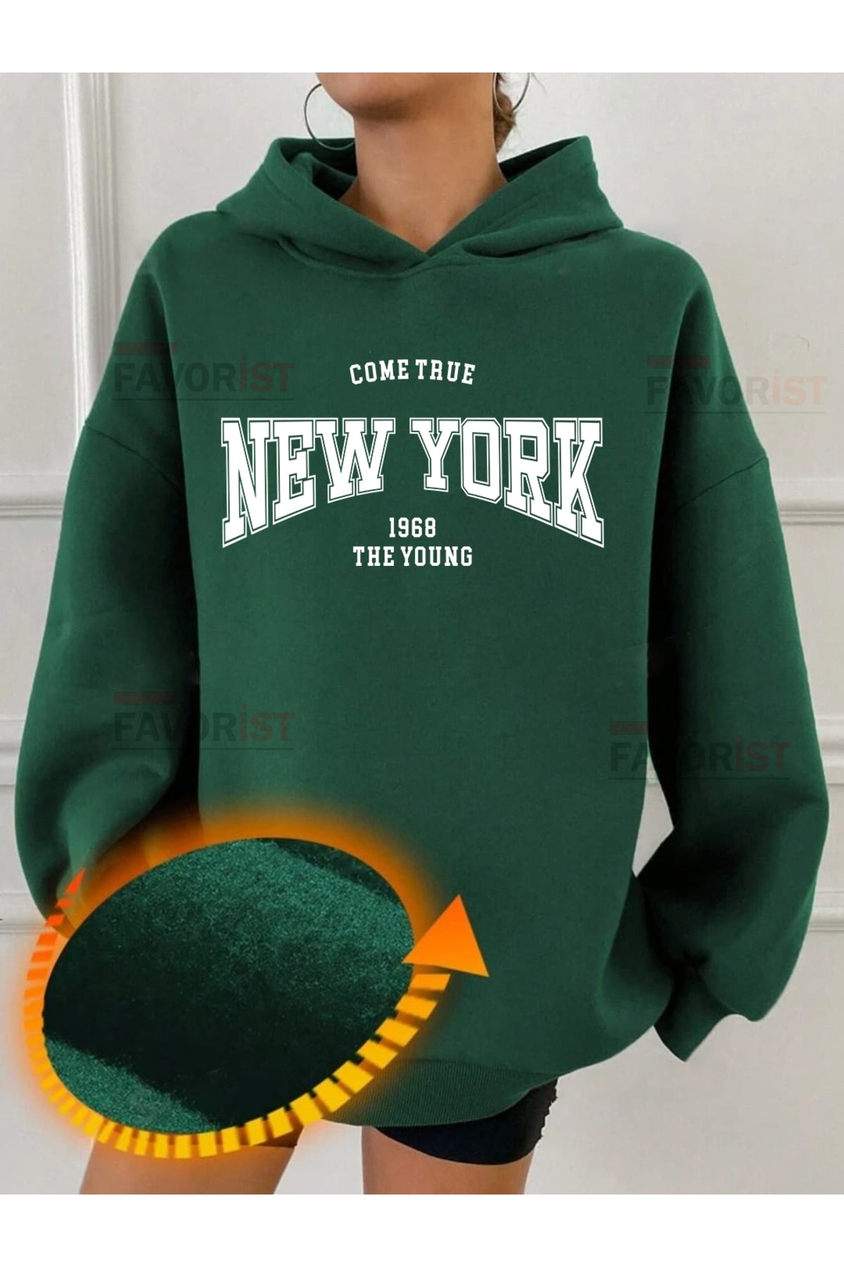 Oversize Kapüşonlu (COME TRUE NEW YORK) Sweatshirt