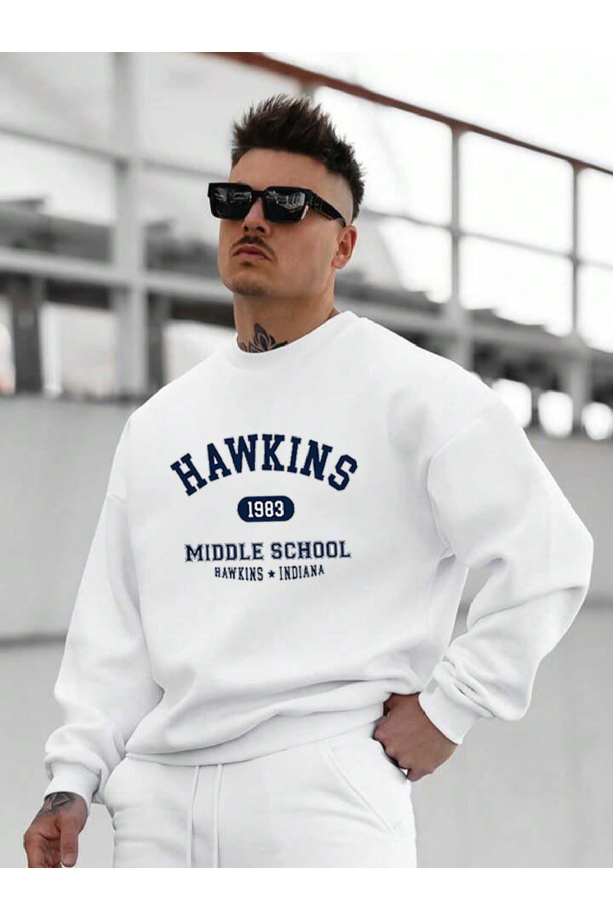 HAWKINS Oversize Bisiklet Yaka Sweatshirt