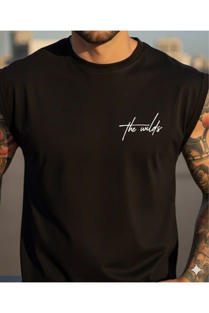THE WILDS Baskılı Erkek Sıfır Kol Sporcu Kolsuz Tshirt