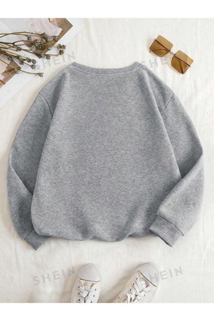 Sweatshirt Sunshine Baskılı Bisiklet Yaka