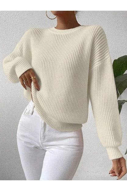 TRİKO Örme Oversize Bisiklet Yaka Kazak BTK
