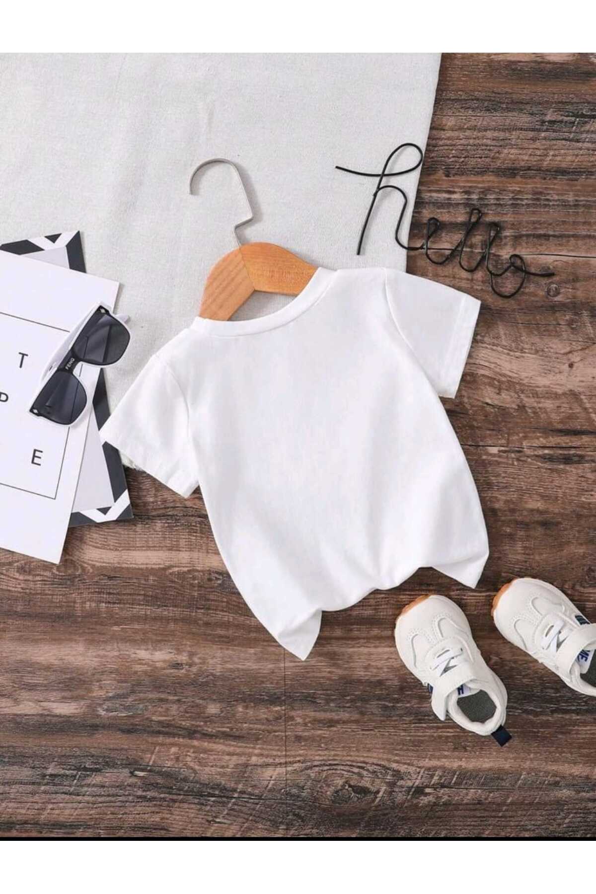 Çocuk MİX Baskılı Bisiklet Yaka Pamuklu T-shirt