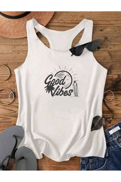 GOOD VIBES Yüzücü Kadın Atlet Tshirt