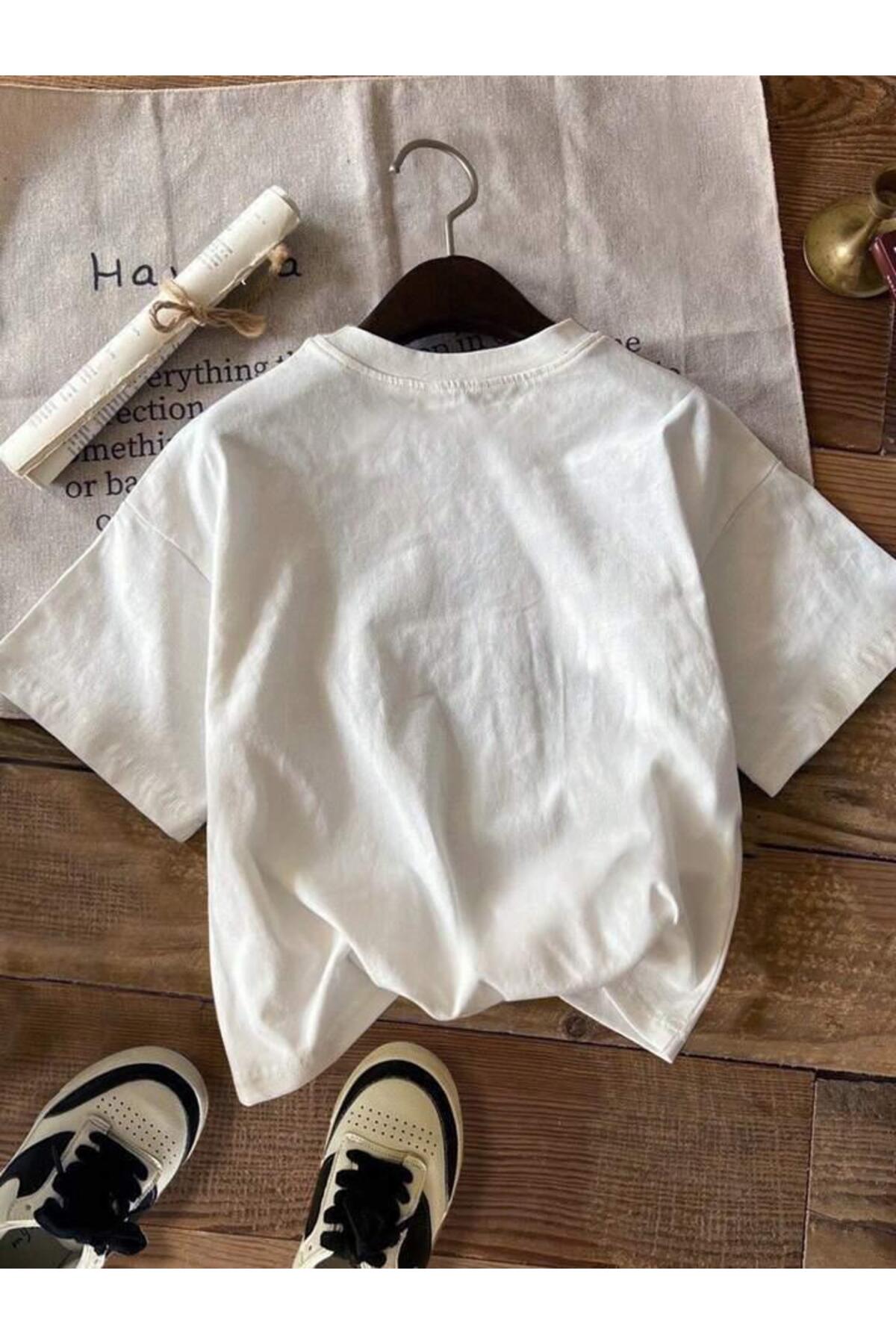 CHICAGO Baskılı Pamuklu Kısa Kol (Oversize) Tshirt