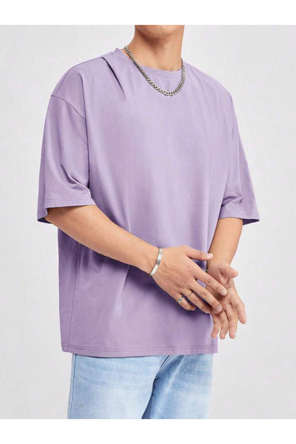 Erkek Giyim Rahat Kesim  Pamuklu Kısa Kol (Oversize) Tshirt