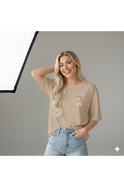 ELMAS SHINE Baskılı Kadın Tshirt