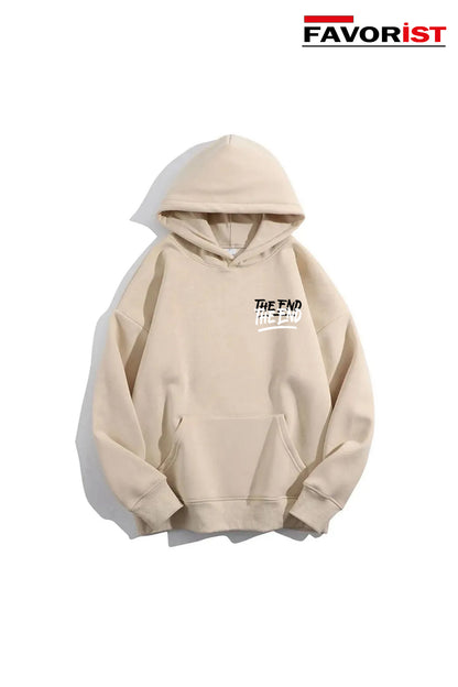 THE END Baskılı UNİSEX Kapşonlu Sweatshirt